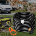 VEVOR 50FT 50 Amp Generator Extension Cord  STW 45446 + 45505 125V 250V Generator Power Cord  N14-50P & SS2-50R & CS6364 Twist Lock Connectors