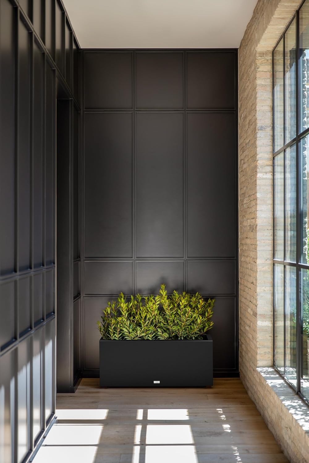 Veradek Block Series Long Box Planter - Large Rectangular Planter for Indoor or Outdoor Patio/Porch | Durable All-Weather Use with Drainage Holes | Modern Décor for Tall Plants  Flowers or Shrubs