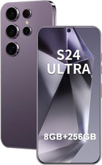 I24 Ultra Unlocked Phone 8GB+256GB Android Cell Phone 7 inch HD Screen Mobile Phone 108MP+48MP Camera 6800 mAh Extra Large Battery 5G Dual SIM (Titanium Purple)