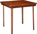 MECO Stakmore Classic Straight Edge Solid Wood Folding Card Table, Cherry Frame