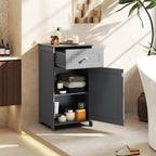 Giantex Floor Bathroom Storage Cabinet - Freestanding Cabinet with Drawer, Door, Adjustable Shelf, Anti-Tipping Device, Storage Organizer for Sofa Side, Bathroom, Living Room
