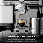 Ninja Luxe Café Pro Series, Espresso Machine, Drip Coffee, Cold Brew, Hot Water, Integrated Tamper, Built-in Grinder, Hands-Free Frother for Cappuccinos, Lattes, Americanos, Dairy or Non-Dairy, ES701