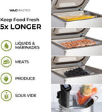Vacmaster VP320 Commercial Countertop Chamber Vacuum Sealer Machine, ½ HP Oil Pump, 16” Seal Bar, 10 Programmable Settings, Large Vacuum Food Sealer Machine for Liquids, Meats & Sous Vide