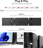 15.6" Laptop Screen Extender  1080P FHD IPS Portable Monitor  Plug and Play  Triple Portable Laptop Monitor for 13-17" Laptops with USB-C/HDMI  for Wins/MacOS(M1//M2/M3Pro/Max).