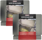 2-Pack Commercial Fryer Splash Guard by Chef Master, 18-Gauge Stainless Steel Universal Fit Oil Splatter Guard, 20.5 x 15" Splatter Screen, Oil Splash Guards for Kitchen & Restaurants Deep Fryer-90059