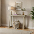 Plank+Beam Classic 36 Inch Console Table, Solid Pine Wood Entryway Table, Narrow Sofa Table for Hallway or Living Room, Seashell