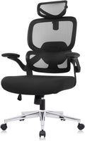 Adjustable Office Chair Computer Chair Ergonomic Desk Chair with Lumbar Support and Headrest High Back Executive Chair with Rolling Function for Home Office Computer Task Seating