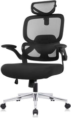 Adjustable Office Chair Computer Chair Ergonomic Desk Chair with Lumbar Support and Headrest High Back Executive Chair with Rolling Function for Home Office Computer Task Seating