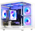 Pre Built Gaming PC Ryzen 5 5500 3.6GHz (6Core 12Threads Up to 4.2G) Radeon RX6500XT 4G DDR4 16G Nvme 512G SSD WiFi 6 Tower Desktop Computer for Home and Office