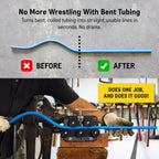 SST - Tubing Straightener - Compatible With Aluminum, Copper, Stainless Steel, & Plastic Tubing/Pipes - Durable Materials & Construction - Tubing Diameters 3/16”-1.0”