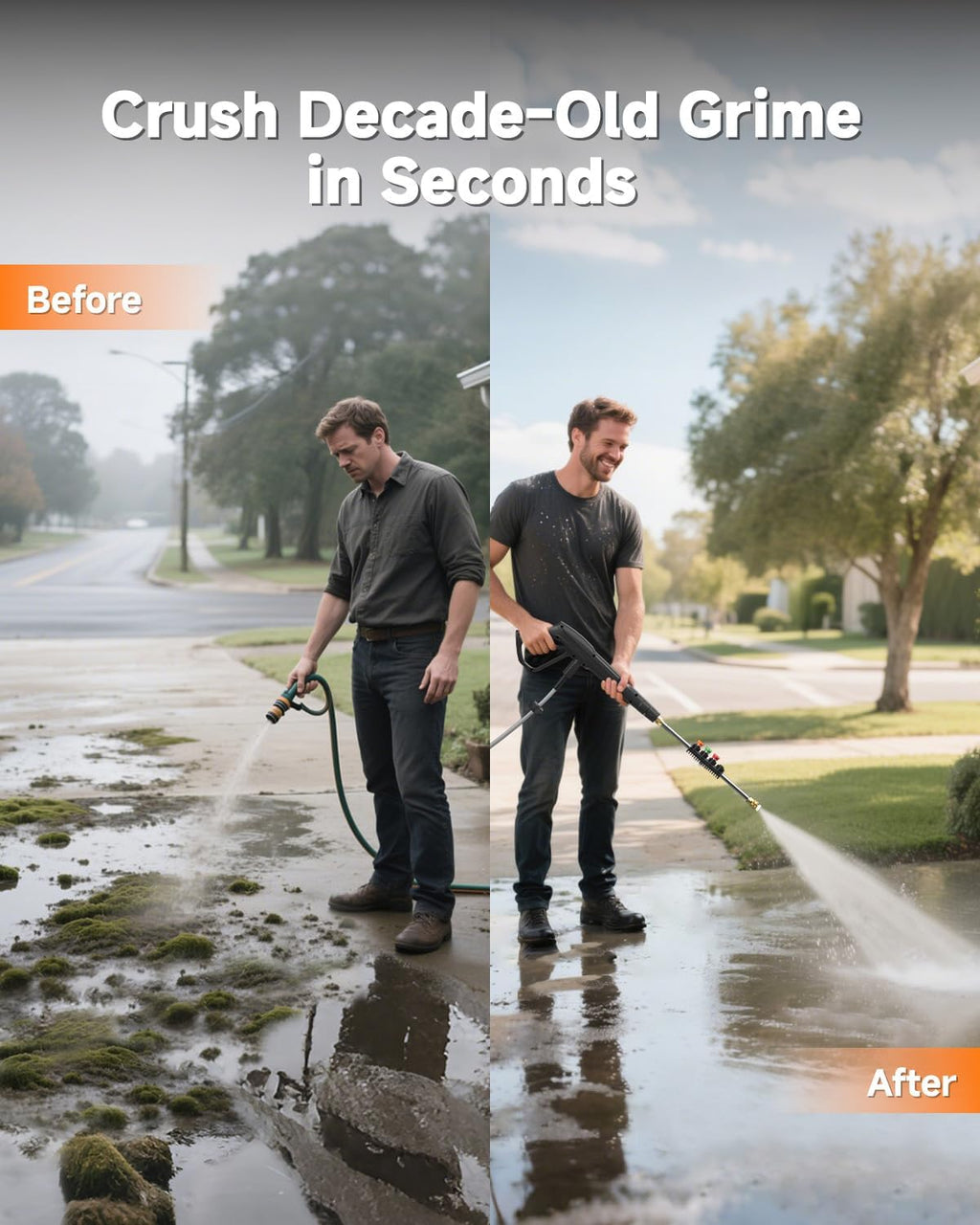 Giraffe Tools Grandfalls Retractable Wall Mounted Pressure Washer Pro  3700 PSI  1.6 GPM Electric Power Washer  Automatic Rewind  100ft Pressure Hoses  5 Nozzles for Cars/Fences/Patios  Light Silver
