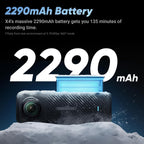 Insta360 X4 Standard Bundle - Waterproof 8K 360 Action Camera  4K Wide-Angle Video  Invisible Selfie Stick Effect  Removable Lens Guards  135 Min Battery Life  AI Editing  Stabilization