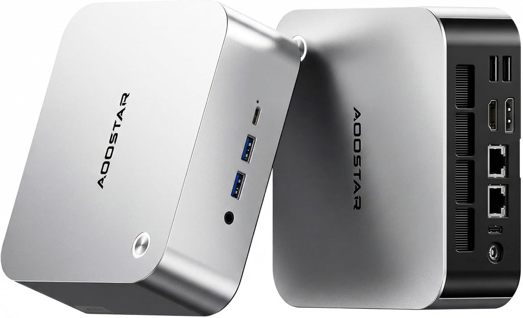 AOOSTAR MACO AMD R7 PRO 6850H Mini PC (8C/16T 4.70Ghz) with LPDDR5 6400Mhz 24GB RAM &1TB M.2 2280 PCIE4.0 NVME SSD 3 *M.2 Slots; Dual 2.5G; LAN Dual USB4；Four-Screen 4K Display