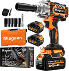 1/2" Cordless Impact Wrench, 900Ft-lbs (1200N.m) Brushless High Torque Impact Gun,3800RPM,3 Variable Speeds,LED Light,2x4000mAh Battery, 5 Sockets,Electric Impact Gun for Car/Mower/Pickup