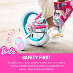 Dynacraft Barbie 16-inch Girls' Bike for Kids Ages 5-7 Years - Fun and Stylish Design, Sturdy and Durable, Perfect for Kids Learning to Ride, Easy to Assemble, Ideal for Young Riders