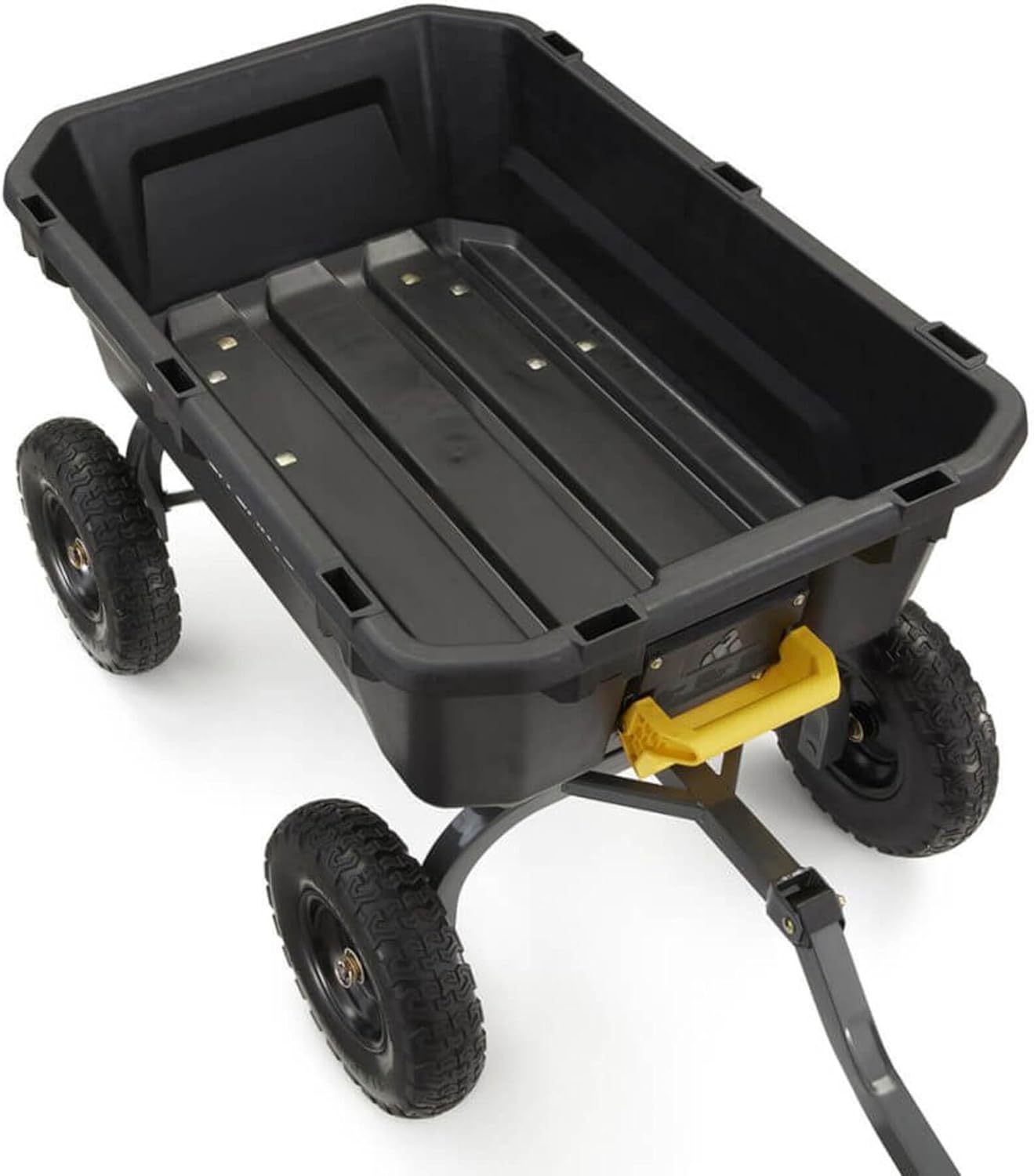 Gorilla Carts 7GCG-NF Heavy-Duty Poly Dump Garden Cart with No-Flat Tires  7 Cubic Feet  1200-Pound Capacity  Black  Amazon Exclusive