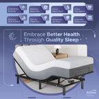 Celestial Aurora Adjustable Bed Base (Frame) + 12 inch Gel Memory Foam Mattress (Medium Soft), Easy Assembly, Head and Foot Lift, Zero Gravity, Memory Positions, CertiPUR-US Bed - TwinXL