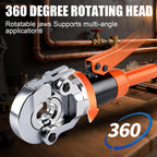 HZLZRZ Pro Press Copper Pipe Crimper Tool Kit with 3 Dies (1/2" 3/4" 1") for Plumbing & Water Heating, Includes Copper Tube Cutter and Burr Tool (YQK/1632D)
