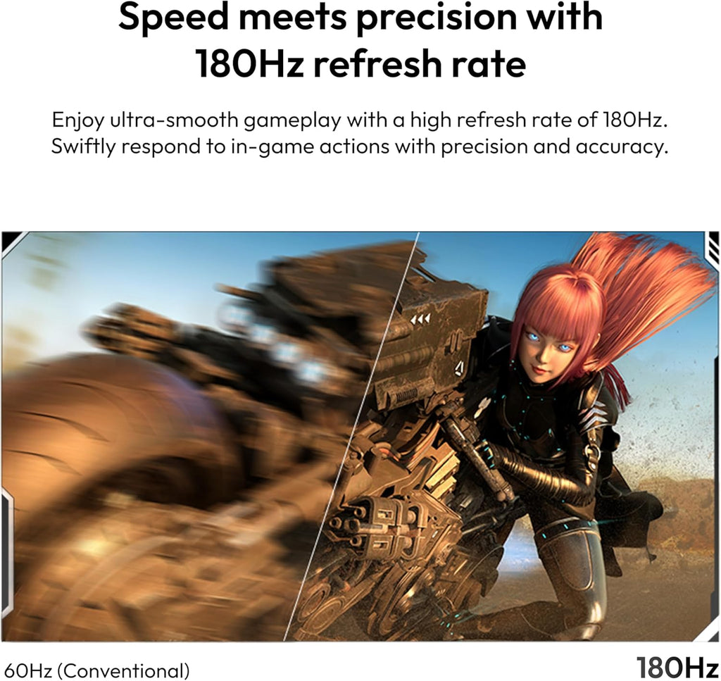 Pixio PX278 Wave White 27 inch 180Hz Refresh Rate Quad HD 1440p Resolution AMD FreeSync Fast IPS Panel 1ms GTG Response Time Built-in Speakers Gaming Monitor