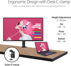 ASUS ProArt Display 32” 4K HDR Monitor (PA329CV) - UHD (3840 x 2160)  IPS  100% sRGB/Rec.709  ΔE < 2  Calman Verified  USB-C Power Delivery  DisplayPort  HDMI  USB 3.1 Hub  C-clamp  Height Adjustable