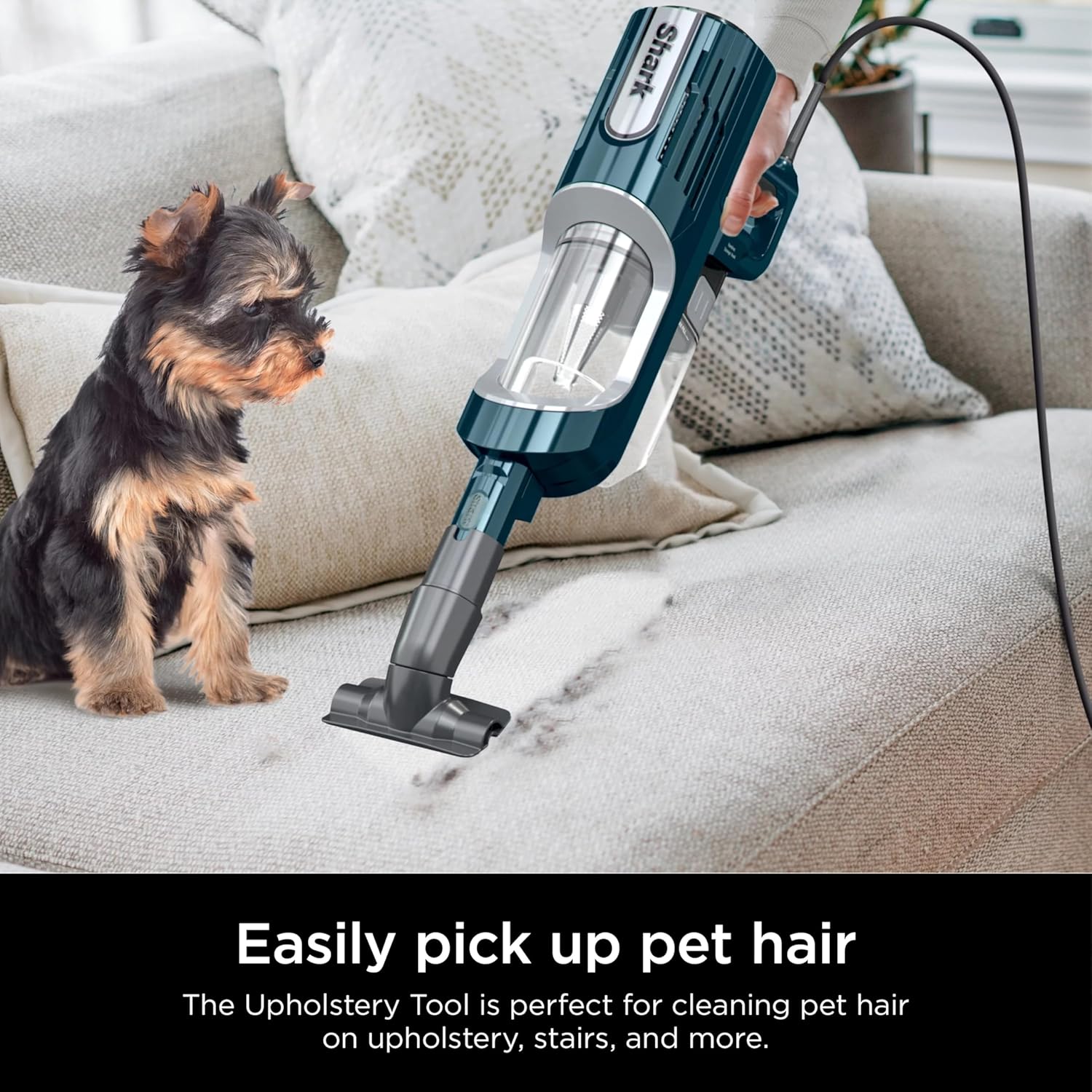 Shark HZ700 Ultralight PetPro Corded Stick Vacuum with PowerFins HairPro Odor Neutralizer Technology, Crevice & Upholstery Tool, Blue Iris (Renewed)