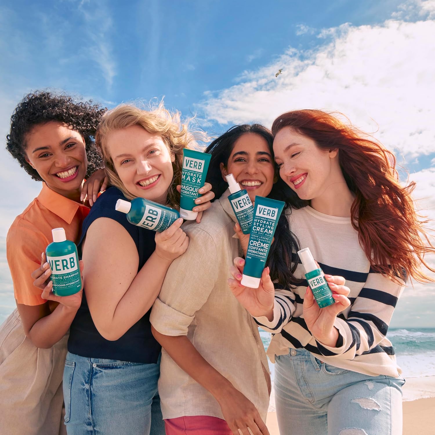 VERB Hydrate Shampoo + Conditioner Duo - Cleanses + Nourishes Dry + Frizzy Hair to Smooth + Reduce Frizz - Amber + Warm Jasmine Scent