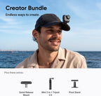 Insta360 GO Ultra Creator Bundle - Small 4K Vlogging Camera  Hands-Free  POV Cam  1/1.28" Sensor  53g Lightweight  156° FOV  200 Min Battery Life  Magnetic Wearable Action Camera for Sports  YouTube