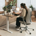 Haworth Fern Ergonomic Office Chair with Lumbar Support, Adjustable Desk Computer Chair with Digital Knit Finish for Home Office Furniture, Ember