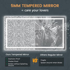 New LED Bathroom Mirror 72x36 Inch with Front and Backlit, CRI 90+, 3 Colors & Stepless Dimmable Lighted Bathroom Mirror, Anti-Fog, Memory, Top-Grade Tempered Glass, Rotatable