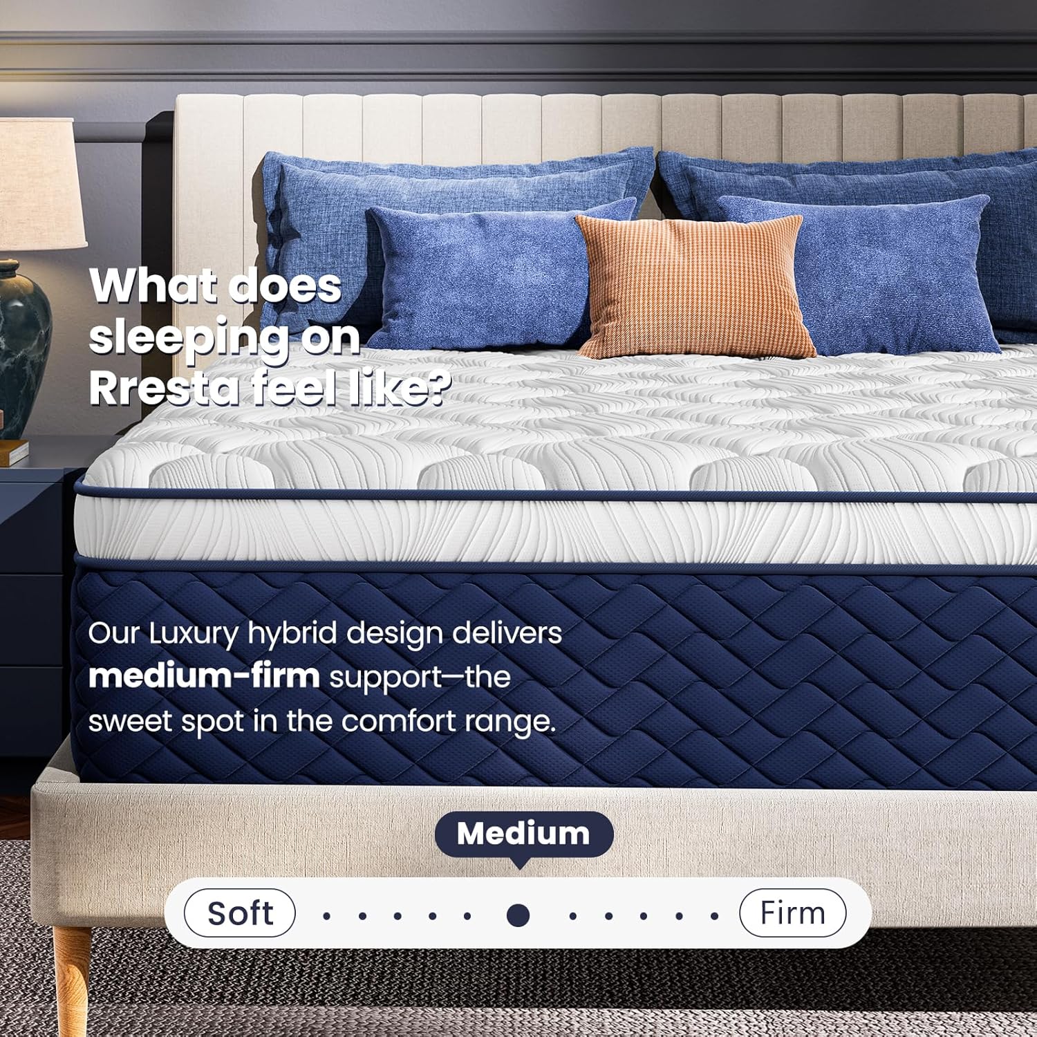 Queen Mattress 14 Inch - Hotel Collection Hybrid Mattress with 7-Zone Support for Spinal Alignment & Back Pain Relief, 395-Night Trial, CertiPUR-US & Fiberglass-Free