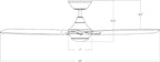 WAC Lighting Mocha XL 8 Blades Aluminum Smart Ceiling Fan in Brushed Nickel