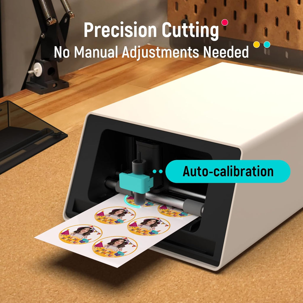 Liene PixCut S1 Color Sticker Printer & Cutting Machine - All-in-One Sticker Maker for DIY Crafts  Custom Labels & Gifts. Thermal Dye-Sublimation Photo Printer  300 DPI  Precise AI Auto-Cutting