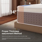 King Size Mattress 14 Inch, Hybrid King Mattress in a Box, Medium Firm Mattresses with Individual Pocket Springs and Soft Memory Foam for Cooler Sleep, Pressure Relief, Motion Isolation