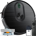 XIEBro 2 in 1 Robot Vacuum and Mop Combo, 6500Pa Suction, Robotic Vacuum Cleaner with 200 Min Runtime, Self-Charging, App/Alexa/Voice Control, Ideal for Hard Floor, Pet Hair, Carpet
