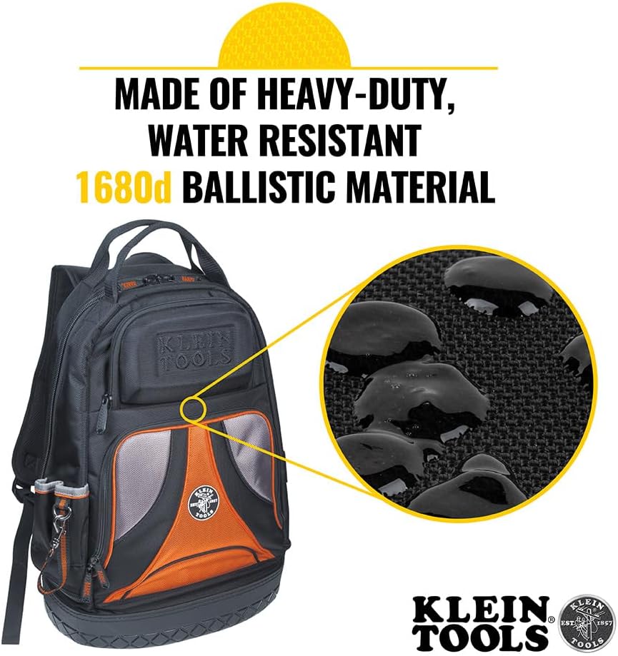 Klein Tools 80115 Backpack Kit with Tradesman Pro 39-Pocket Backpack and Electricians Pocket Knife, 2-Piece
