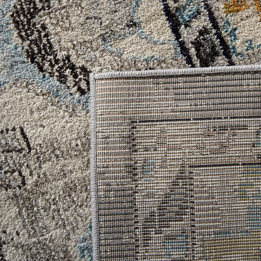 SAFAVIEH Monaco Collection Area Rug - 11' Square, Grey & Light Blue, Non-Shedding & Easy to Clean, Distressed Medallion Design, Ideal for Living Room, Bedroom, Dining Space (MNC243G)