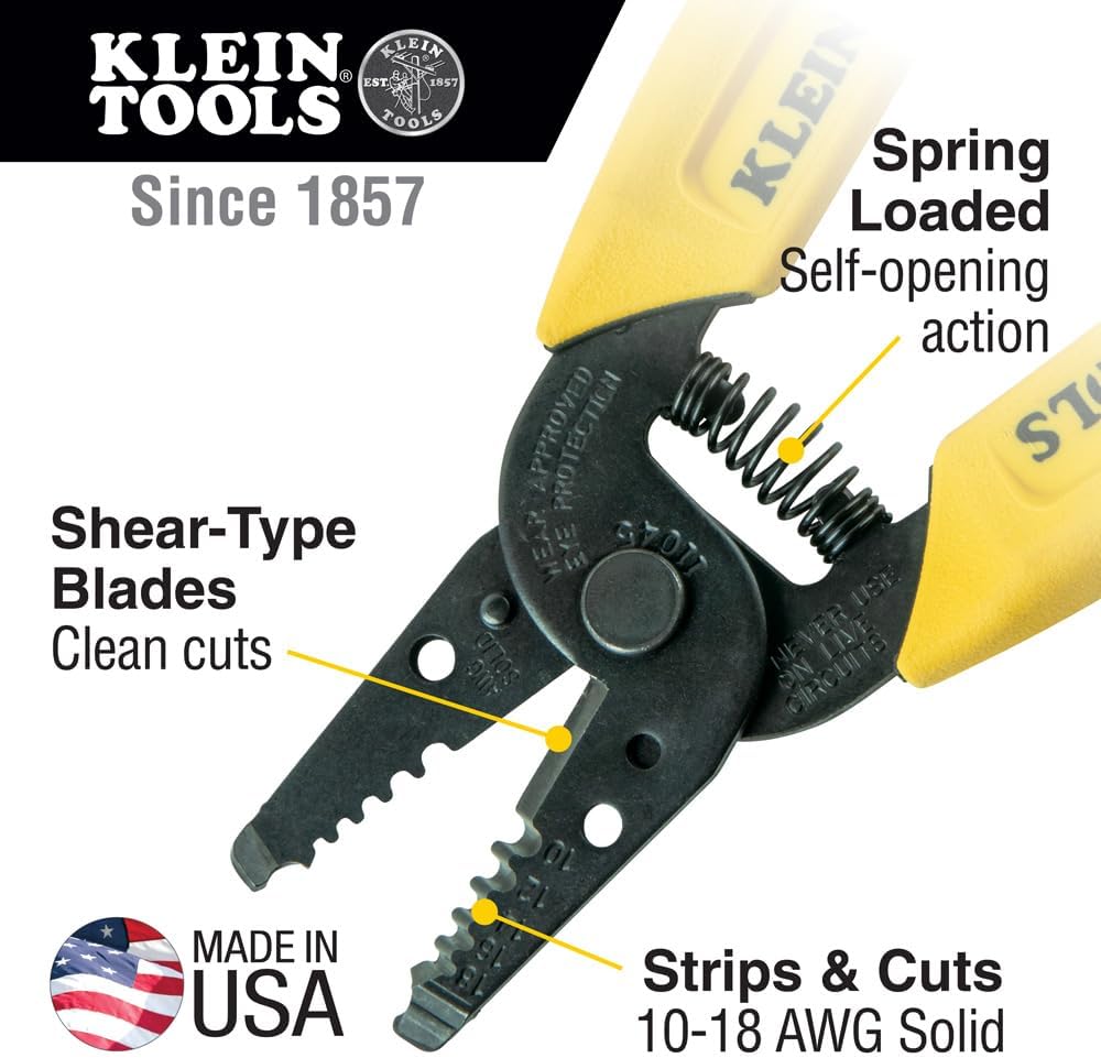 Klein Tools 80152 Electrician's Tool Set, Made in USA, with Pliers, Magnetic Screwdriver, NCVT, Wire Stripper and Tradesman Pro Tool Pouch, 5-Piece