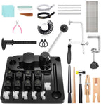 Enkreefi Ring Bender, Ring Bending Tool Set for Spoon Heavy Duty with Jewelry Spoon Making Tool,Multi-Functional DIY Maker Machine