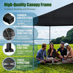 Eurmax USA NOMATTER ONE-Person Open&Close 10x10ft Pop Up Canopy Tent .Portable Shelter Canopy for Outdoor Events .Instant Canopies  Temporary Sunshade Bonus 4 Sand Bags(Black)
