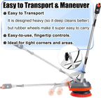 Commercial Floor Scrubber Machine with Brushes and Pads, Heavy Duty Floor Cleaner Polisher and Buffer- Deep Cleaning Tile and Grout, Hardwood Floors and Carpets without Getting on Hands and Knees