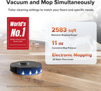 roborock Q7 Max Robot Vacuum and Mop, 30-Level Adjustable Water Flow, 4200Pa Suction, PreciSense LiDAR Navigation, No-Go Zone, No-Mop Zone, 3D Mapping, App & Voice Control, Ideal for Pet Hair