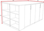 Regency Legacy Stand Up 2 Storage Cabinet/Lateral File/Desk Quad with Bookcase End- Mahogany