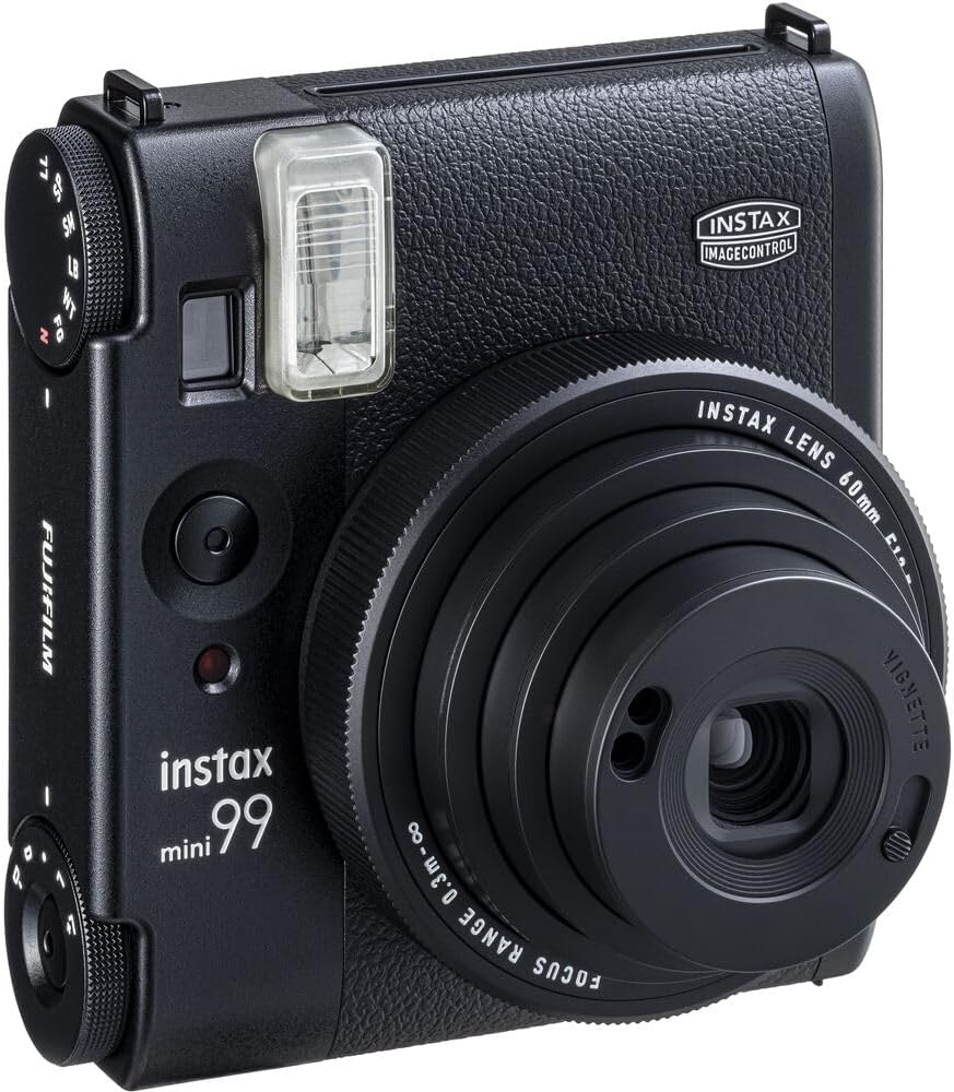 Fujifilm Instax Mini 99 Instant Camera Bundle with Fuji Instax Mini Instant Film Value Pack (60 Sheets) + Carrying Case - Brown + Photo Album – 64 Pockets + More