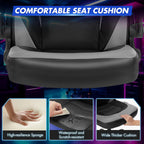 Sweetcrispy Computer Video Game Desk Chair - Ergonomic Comfy Lumbar Support, PU Leather with Flip-up Armrest, Height Adjustable and 360° Swivel, for Adults, Black Grey