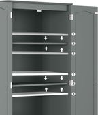 Function Home Tall Pantry Cabinet, Freestanding Storage Cabinet, Wooden Kitchen Pantry with 4 Doors and 5 Shelves, 72" Floor Cabinet Organizer for Kitchen Living Room Bathroom, Grey