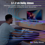 OXS S5 Sound bar for TV with HDMI eARC  Dolby Atmos 3.1.2 Built-in Subwoofer  Center Speaker  Bluetooth & Multi Wired Connection  5 EQ  4K HDR Passthrough  230W  Home Theater Audio Wall Mounted
