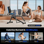 Hip Abductor Machine for Home Gym, 6-Level Thigh Exercise Equipment w/ Bonus Resistance Band | Compact Plush Padding Glute Machine, Booty Builder & Thigh Toner for Women Men