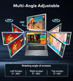 FOPO 15.6" Laptop Screen Extender Monitor Portable  Quad Monitor  Just 1 Cable for 3 Screens  FHD 1080P IPS Laptop Extender Compatible with Wins/Mac for 13.6" - 17.3" Laptops