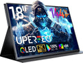UPERFECT 18" QLED Portable Monitor  2K 2560×1600  144Hz Gaming Display  500 Nits Brightness  FreeSync HDR  100% DCI-P3  Ultra-Slim USB-C/HDMI Monitor for Laptop MacBook Phone Game Console  VESA Mount