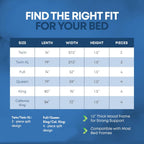 Greaton, Premium 38mm Split Wood Bunkie Board for King Size Bed - 4-Piece Under Mattress Support Board, Fully Assembled, Fabric Ventilation Cover - Replaces Wooden Slats or Box Spring for Bed Frames
